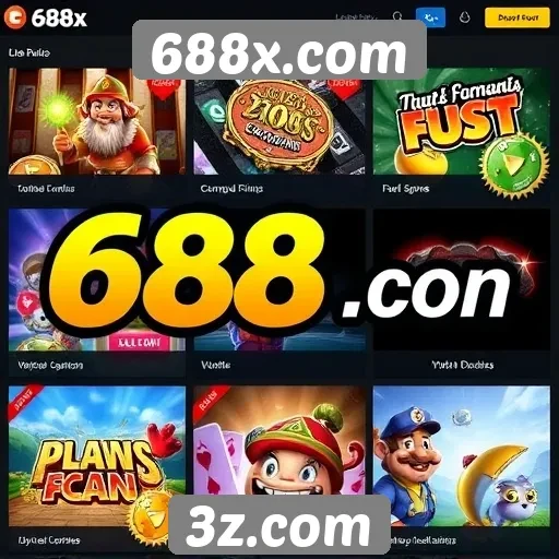 Plataforma 688x.com oferece jogos diversificados